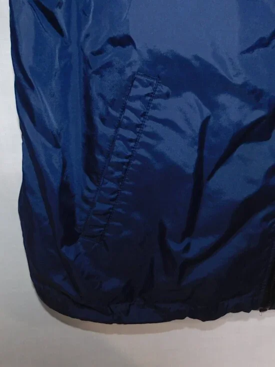 VTG 90s Y2K Tommy Jeans Hilfiger mens L Full Zip Blue Windbreaker Jacket - Picture 15 of 16